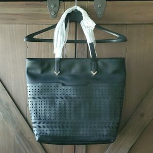 Stella & Dot Hudson black perf bag